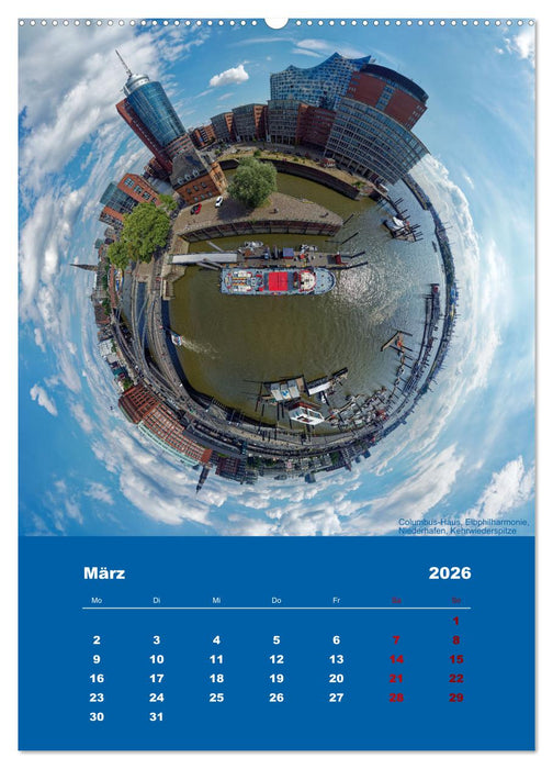 Planet Hafencity - Universum Hamburg (CALVENDO Premium Wandkalender 2026)