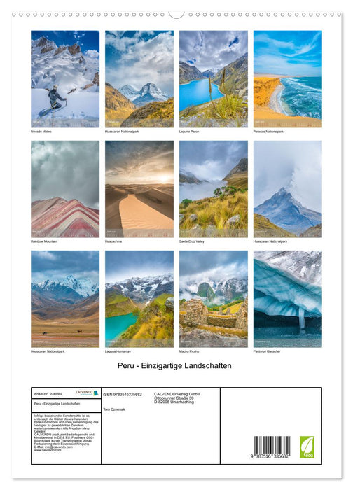 Peru - Einzigartige Landschaften (CALVENDO Premium Wandkalender 2026)