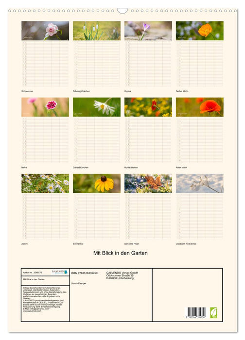Mit Blick in den Garten (CALVENDO Wandkalender 2026)