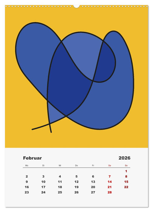 FormArt - Linien und Farben (CALVENDO Wandkalender 2026)