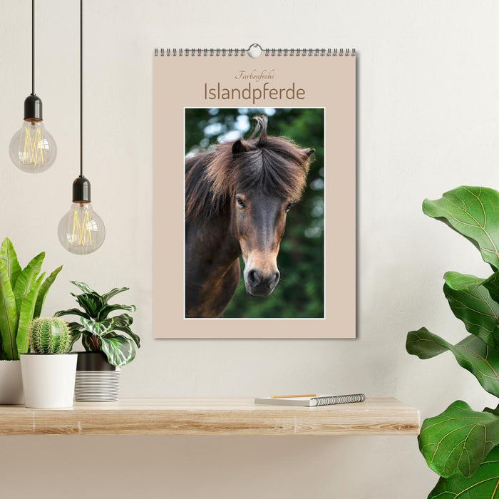 Farbenfrohe Islandpferde (CALVENDO Wandkalender 2026)