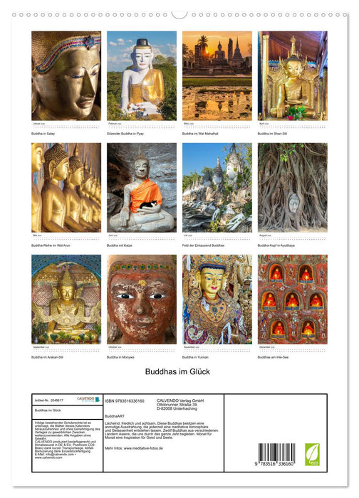 Buddhas im Glück (CALVENDO Premium Wandkalender 2026)