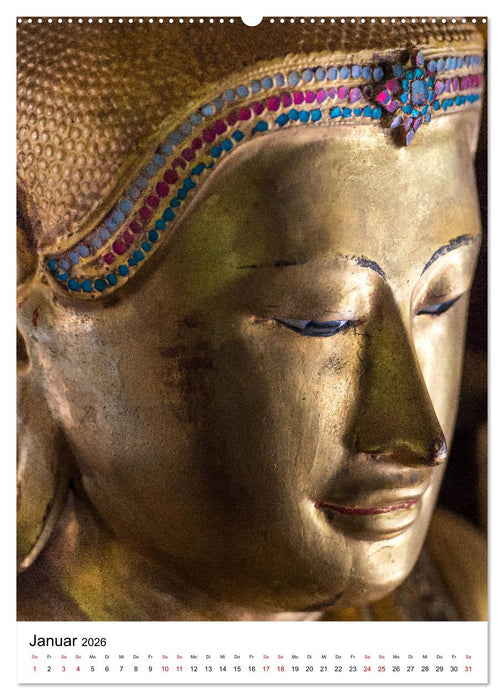 Buddhas im Glück (CALVENDO Premium Wandkalender 2026)