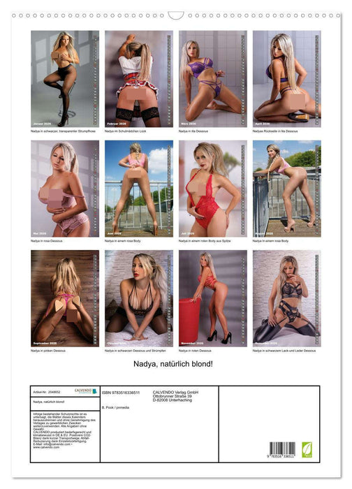 Nadya, natürlich blond! (CALVENDO Wandkalender 2026)