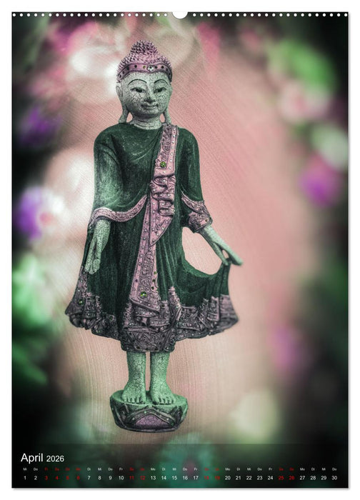 Die Welt mit Buddha (CALVENDO Premium Wandkalender 2026)