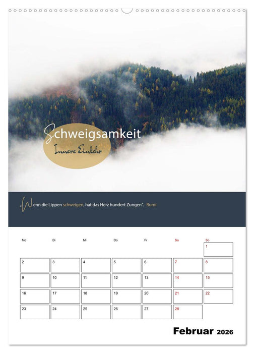 Zitate Wegbegleiter, mit Sprüchen durch das Jahr by VogtArt (CALVENDO Premium Wandkalender 2026)