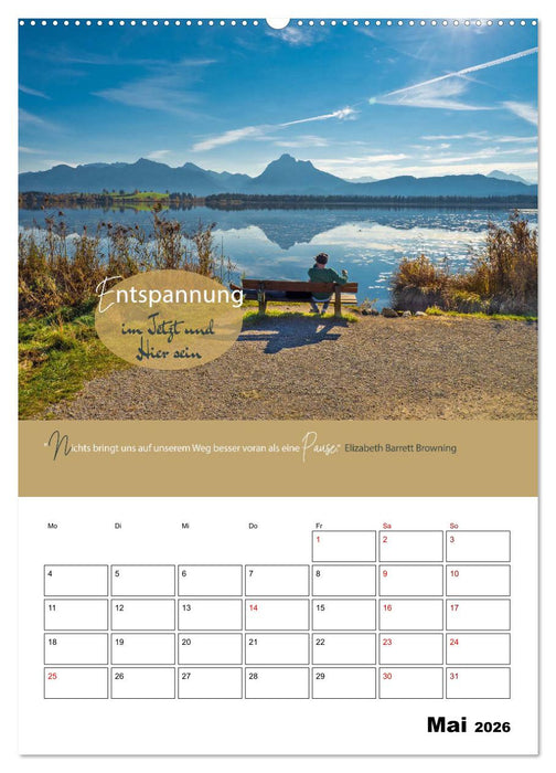 Zitate Wegbegleiter, mit Sprüchen durch das Jahr by VogtArt (CALVENDO Premium Wandkalender 2026)