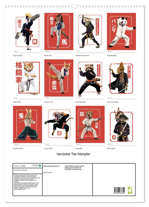 Verrückte Tier Kämpfer (CALVENDO Wandkalender 2026)