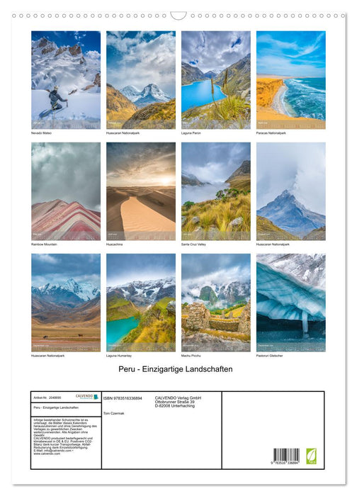 Peru - Einzigartige Landschaften (CALVENDO Wandkalender 2026)