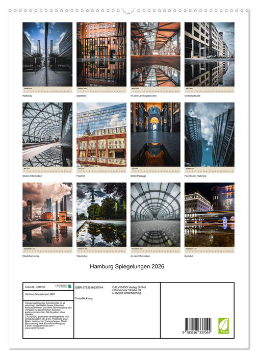 Hamburg Spiegelungen 2026 (CALVENDO Premium Wandkalender 2026)