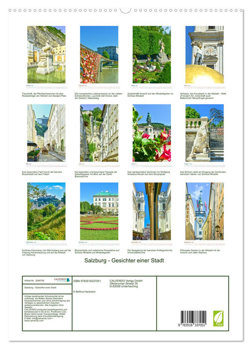 Salzburg - Gesichter einer Stadt (CALVENDO Premium Wandkalender 2026)