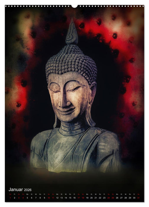 Die Welt mit Buddha (CALVENDO Wandkalender 2026)