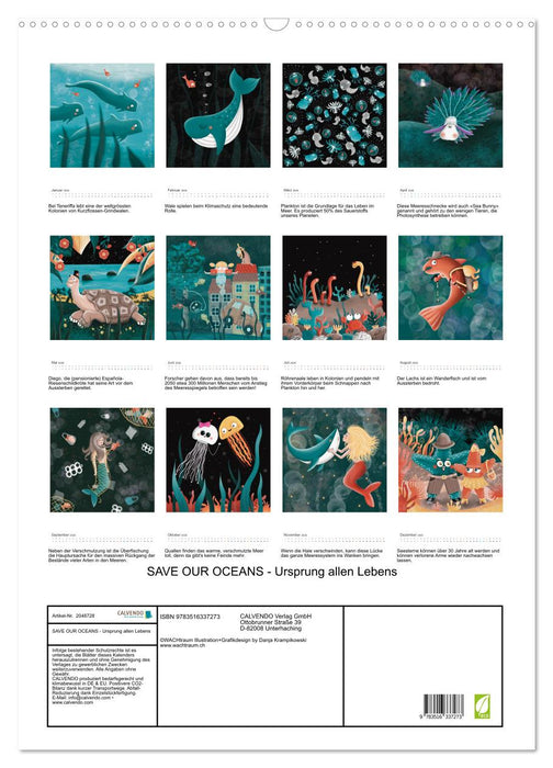 SAVE OUR OCEANS - Ursprung allen Lebens (CALVENDO Wandkalender 2026)