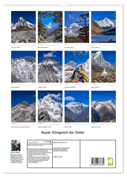 Nepal- Königreich der Götter (CALVENDO Premium Wandkalender 2026)