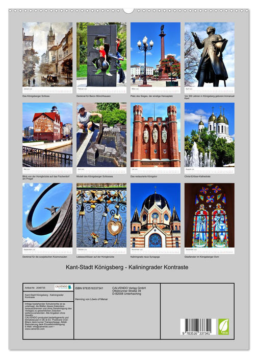 Kant-Stadt Königsberg - Kaliningrader Kontraste (CALVENDO Premium Wandkalender 2026)