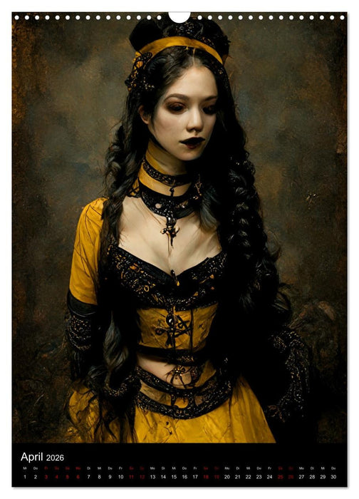 Gothik im Portrait - Viktorianische Kleider (CALVENDO Wandkalender 2026)
