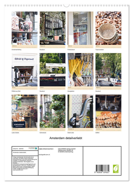 Amsterdam detailverliebt (CALVENDO Premium Wandkalender 2026)