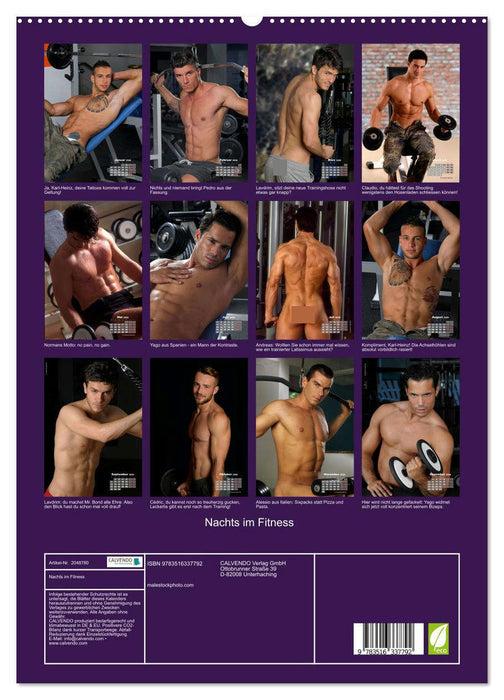 Nachts im Fitness (CALVENDO Premium Wandkalender 2026)