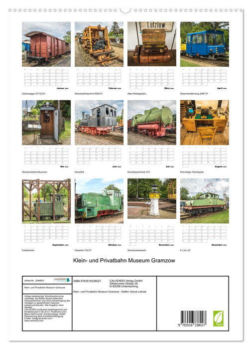 Klein- und Privatbahn Museum Gramzow (CALVENDO Premium Wandkalender 2026)