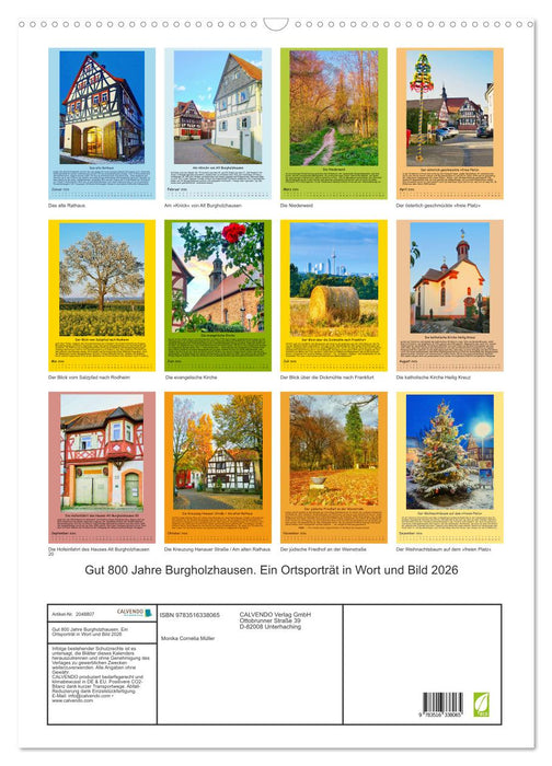 Gut 800 Jahre Burgholzhausen. Ein Ortsporträt in Wort und Bild 2026 (CALVENDO Wandkalender 2026)