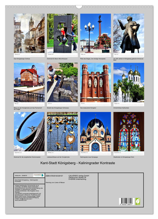 Kant-Stadt Königsberg - Kaliningrader Kontraste (CALVENDO Wandkalender 2026)