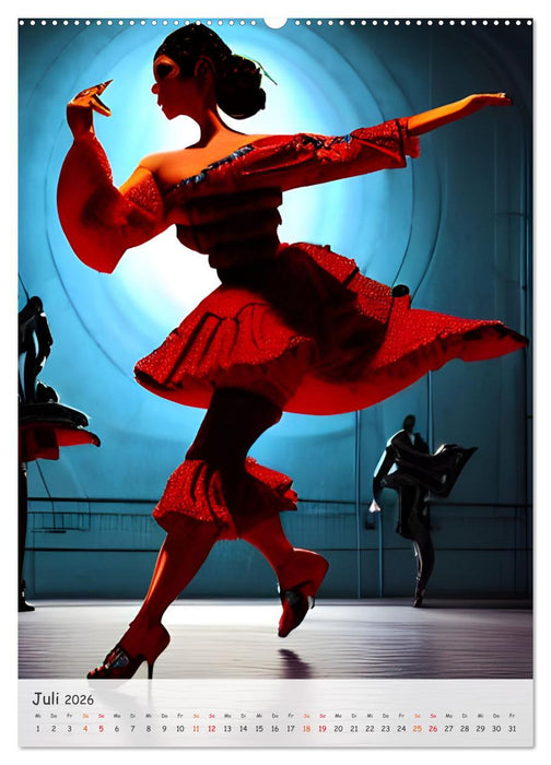 Tanzende Roboter - Computerträume aus der KI (CALVENDO Premium Wandkalender 2026)