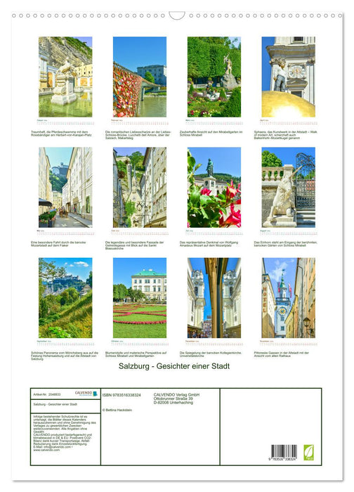 Salzburg - Gesichter einer Stadt (CALVENDO Wandkalender 2026)