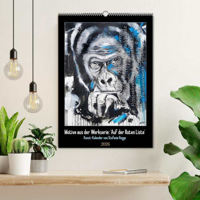 Gemälde der Werkserie: Auf der Roten Liste (CALVENDO Wandkalender 2026)