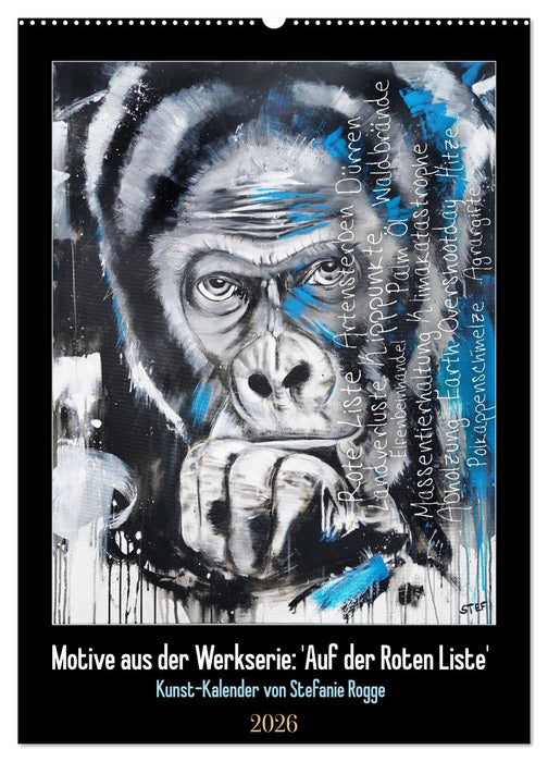 Gemälde der Werkserie: Auf der Roten Liste (CALVENDO Wandkalender 2026)