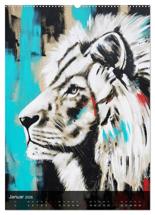 Gemälde der Werkserie: Auf der Roten Liste (CALVENDO Wandkalender 2026)