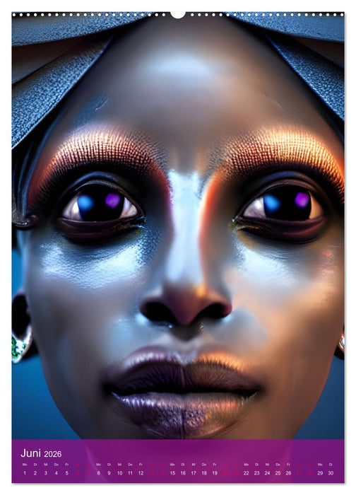 Voodoo-Schönheiten - Computerträume aus der KI (CALVENDO Premium Wandkalender 2026)