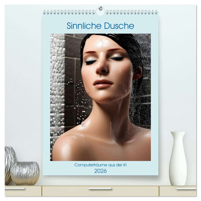 Sinnliche Dusche - Computerträume aus der KI (CALVENDO Premium Wandkalender 2026)
