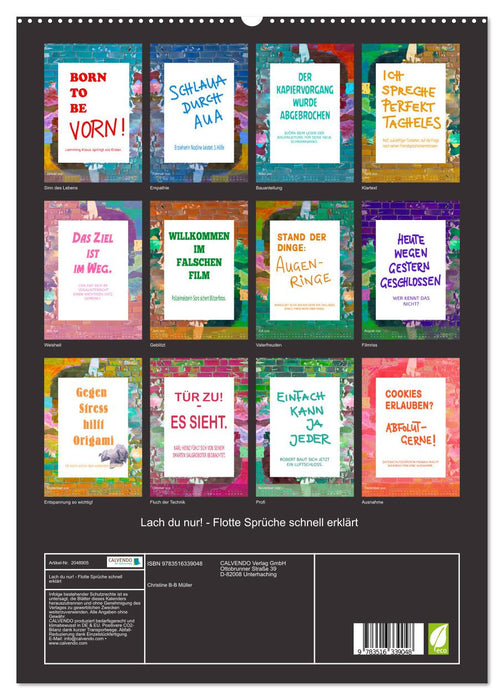 Lach du nur! - Flotte Sprüche schnell erklärt (CALVENDO Premium Wandkalender 2026)