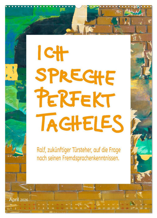 Lach du nur! - Flotte Sprüche schnell erklärt (CALVENDO Premium Wandkalender 2026)