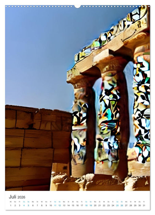 Fantasiewelten - Computerträume aus der KI (CALVENDO Premium Wandkalender 2026)