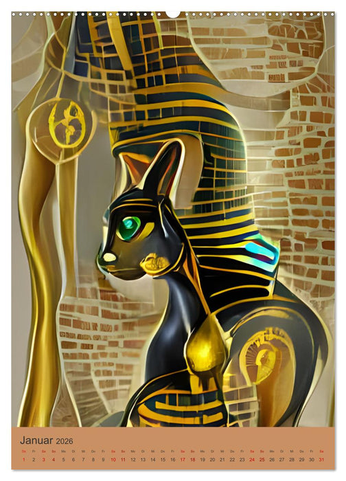 Altes Ägypten - Computerträume aus der KI (CALVENDO Premium Wandkalender 2026)