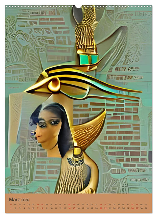 Altes Ägypten - Computerträume aus der KI (CALVENDO Premium Wandkalender 2026)