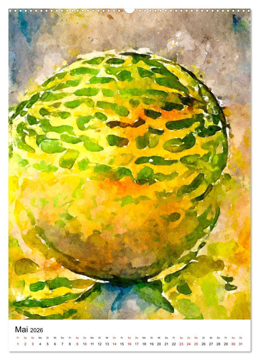 Bitte Vegetarisch! - Beliebtes Obst und Gemüse in Aquarell (CALVENDO Premium Wandkalender 2026)