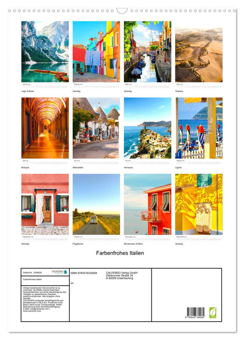 Farbenfrohes Italien (CALVENDO Wandkalender 2026)