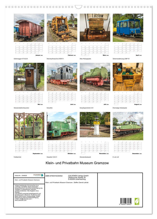 Klein- und Privatbahn Museum Gramzow (CALVENDO Wandkalender 2026)
