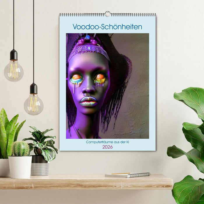 Voodoo-Schönheiten - Computerträume aus der KI (CALVENDO Wandkalender 2026)