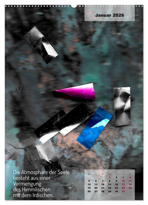 Seelenwünsche - Kunstkalender mit Texten zum Innehalten (CALVENDO Wandkalender 2026)