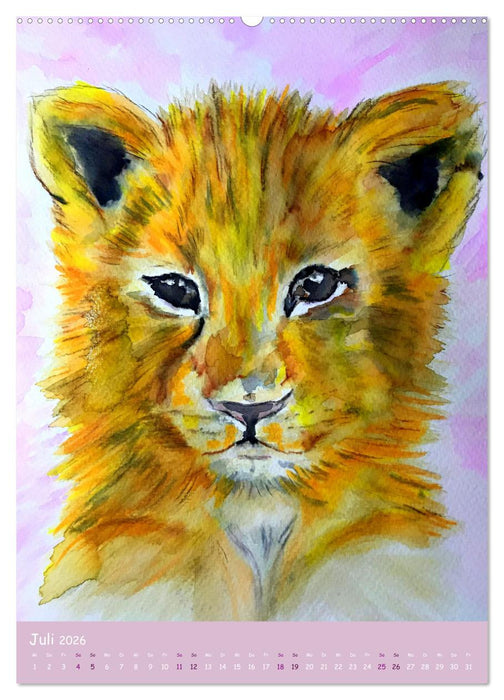 PortraiTierART Zauberhafte Tierzeichnungen (CALVENDO Premium Wandkalender 2026)