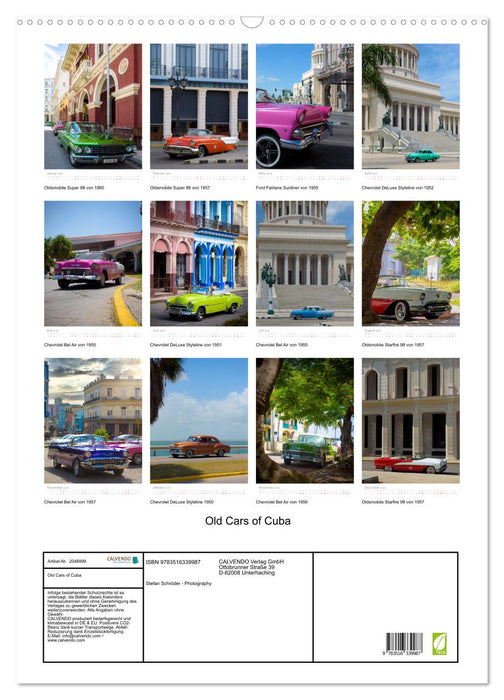 Old Cars of Cuba (CALVENDO Wandkalender 2026)