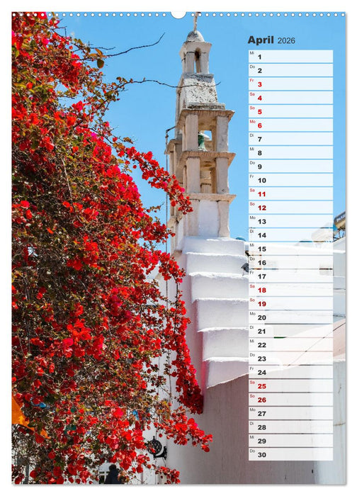Bunte Treppen auf Mykonos - Reiseplaner (CALVENDO Premium Wandkalender 2026)