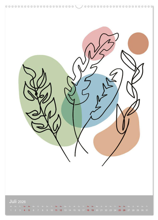 Line-Art Variationen (CALVENDO Premium Wandkalender 2026)