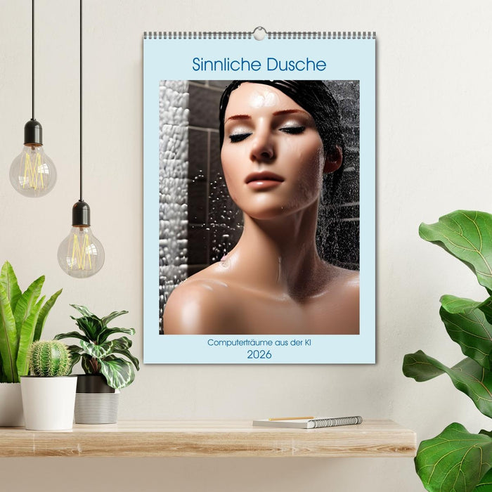 Sinnliche Dusche - Computerträume aus der KI (CALVENDO Wandkalender 2026)