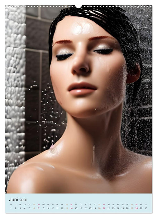 Sinnliche Dusche - Computerträume aus der KI (CALVENDO Wandkalender 2026)
