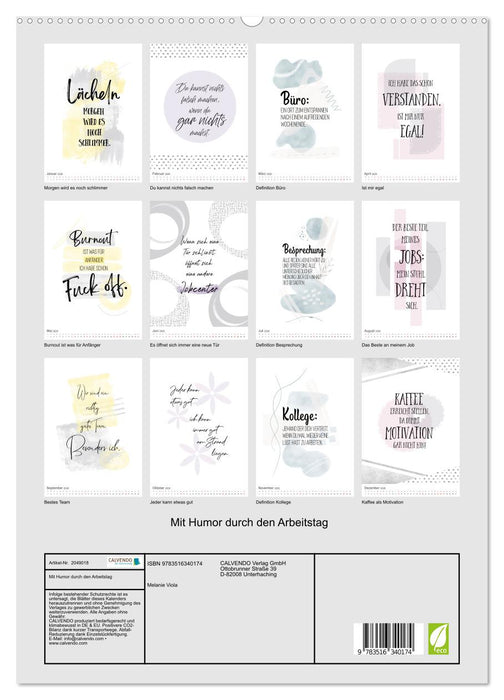 Mit Humor durch den Arbeitstag (CALVENDO Premium Wandkalender 2026)