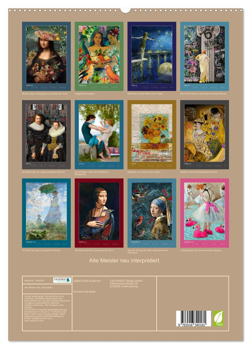 Alte Meister neu interpretiert (CALVENDO Premium Wandkalender 2026)